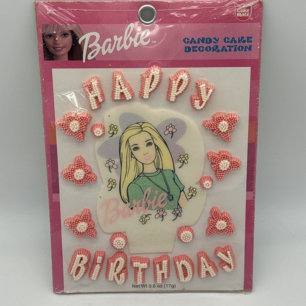 vintage Barbie candy cake decoration 2000 Happy birthday